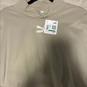 Puma Sand Cropped Hoodie with Logo